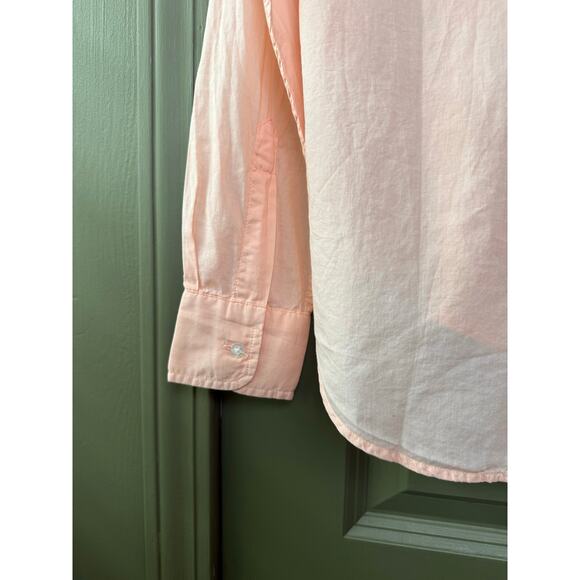 NEW Frank & Eileen EILEEN Cotton Relaxed Button Up Shirt Cantaloupe Orange XS - Picture 5 of 9